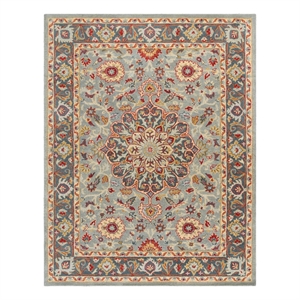 Safavieh Heritage 8'-0&quot x 10'-0&quot Wool Hand Tufted Rug in Gray / Charcoal
