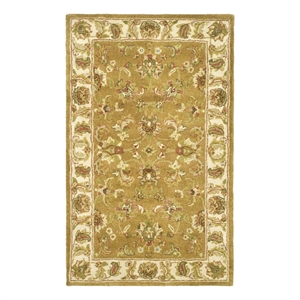 Safavieh Heritage 3'-0&quot x 5'-0&quot Wool Hand Tufted Rug in Mocha / Ivory
