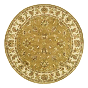 Safavieh Heritage 6'-0&quot x 6'-0&quot Wool Hand Tufted Rug in Mocha / Ivory