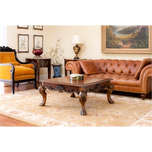 Safavieh Heritage 8'-0&quot x 8'-0&quot Wool Hand Tufted Rug in Mocha / Ivory