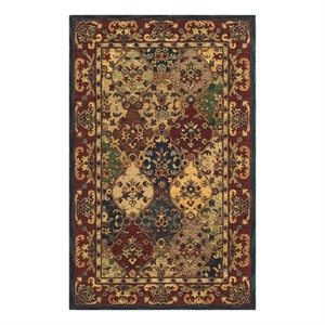 Safavieh Heritage 5'-0&quot x 8'-0&quotWool and Cotton Hand Tufted Rug in Beige/Burgundy