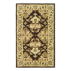 Safavieh Heritage 3'-0&quot x 5'-0&quot Wool Hand Tufted Rug in Espresso / Ivory