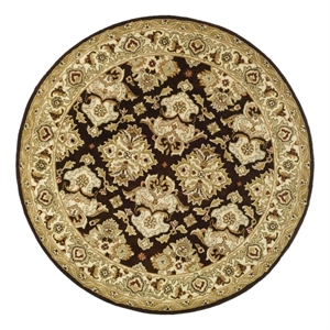 Safavieh Heritage 8'-0&quot x 8'-0&quot Wool Hand Tufted Rug in Espresso / Ivory