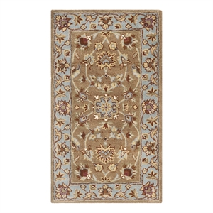 Safavieh Heritage 2'-3&quot x 4'-0&quot Wool Hand Tufted Rug in Beige / Blue