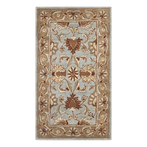 Safavieh Heritage 2'-3&quot x 4'-0&quot Wool Hand Tufted Rug in Blue / Beige