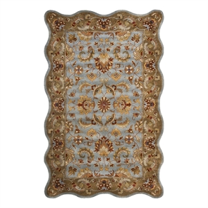 Safavieh Heritage 2'-3&quot x 4'-0&quot Wool Hand Tufted Rug in Blue / Beige