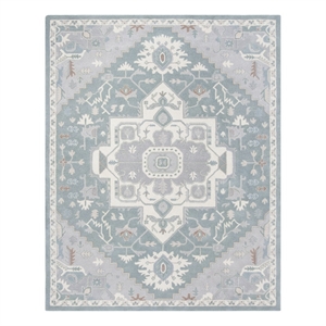 Safavieh Heritage 8'-0&quot x 10'-0&quot Wool Hand Tufted Rug in Blue / Ivory