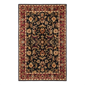 Safavieh Heritage 5'-0&quot x 8'-0&quot Wool Hand Tufted Rug in Black / Red