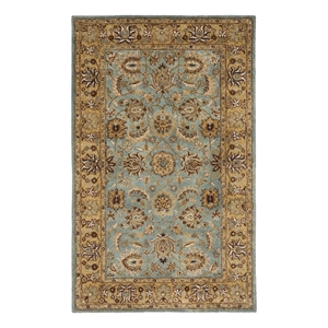 Safavieh Heritage 4'-0&quot x 6'-0&quot Wool Hand Tufted Rug in Blue / Gold