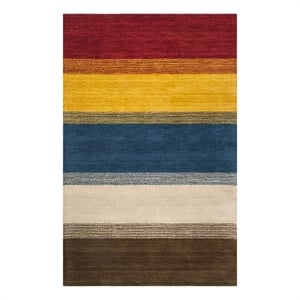 Safavieh Himalaya 5'-0&quot x 8'-0&quot Wool Hand Loomed Rug in Orange / Multi-Color