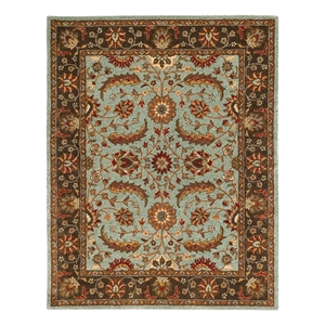 Safavieh Heritage 7'-6&quot x 9'-6&quot Wool Hand Tufted Rug in Blue / Brown