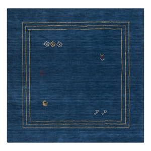 Safavieh Himalaya 6'-0&quot x 6'-0&quot Wool Hand Loomed Rug in Blue / Multi-Color