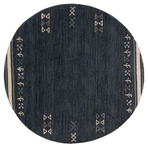 Safavieh Himalaya 6'-0&quot x 6'-0&quot Wool Hand Loomed Rug in Charcoal