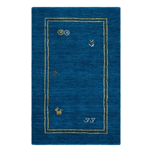 Safavieh Himalaya 3'-0&quot x 5'-0&quot Wool Hand Loomed Rug in Blue / Multi-Color