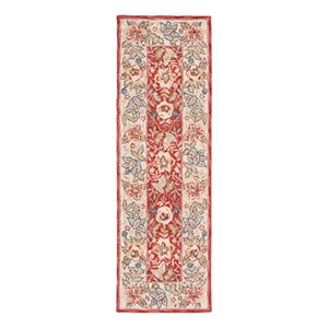 Safavieh Chelsea 2'-6&quot x 8'-0&quot Wool Hand Hooked Rug in Red / Ivory