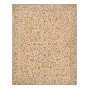 Safavieh Chelsea 9'-0&quot x 12'-0&quot Wool Hand Hooked Rug in Yellow / Green