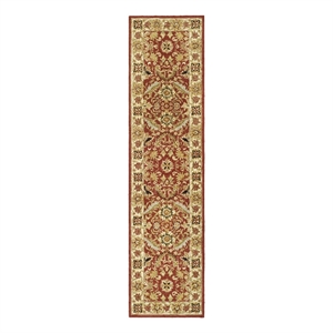 Safavieh Chelsea 2'-6&quot x 10'-0&quot Wool Hand Hooked Rug in Red / Ivory
