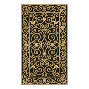 Safavieh Chelsea 2'-9&quot x 4'-9&quot Wool Hand Hooked Rug in Black