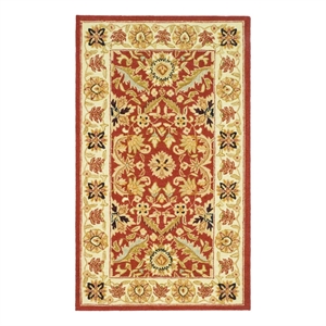 Safavieh Chelsea 2'-9&quot x 4'-9&quot Wool Hand Hooked Rug in Red / Ivory