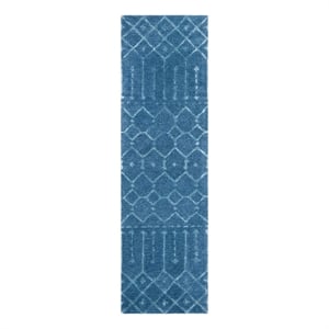 Safavieh Himalaya 2'-3&quot x 8'-0&quot Wool Hand Tufted Rug in Navy / Silver