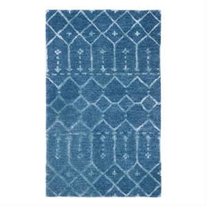 Safavieh Himalaya 3'-0&quot x 5'-0&quot Wool Hand Tufted Rug in Navy / Silver