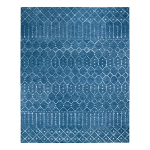 Safavieh Himalaya 8'-0&quot x 10'-0&quot Wool Hand Tufted Rug in Navy / Silver