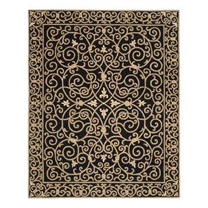 Safavieh Chelsea 9'-0&quot x 12'-0&quot Wool Hand Hooked Rug in Black