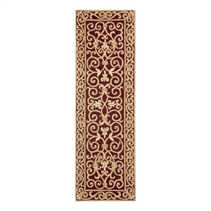 Safavieh Chelsea 2'-6&quot x 6'-0&quot Wool Hand Hooked Rug in Burgundy