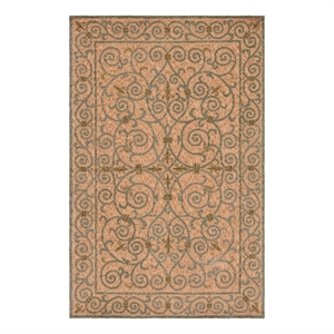 Safavieh Chelsea 5'-3&quot x 8'-3&quot Wool Hand Hooked Rug in Yellow / Green