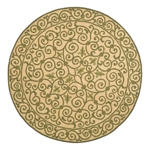 Safavieh Chelsea 5'-6&quot x 5'-6&quot Wool Hand Hooked Rug in Yellow / Green