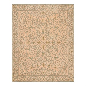 Safavieh Chelsea 8'-0&quot x 10'-0&quot Wool Hand Hooked Rug in Yellow / Green