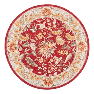 Safavieh Chelsea 8'-0&quot x 8'-0&quot Wool Hand Hooked Rug in Red