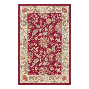 Safavieh Chelsea 8'-0&quot x 8'-0&quot Wool and Cotton Hand Hooked Rug in Red