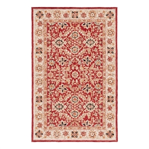 Safavieh Chelsea 3'-9&quot x 5'-9&quot Wool Hand Hooked Rug in Red / Ivory