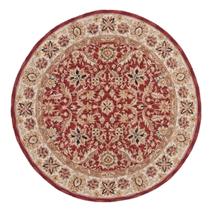 Safavieh Chelsea 5'-6&quot x 5'-6&quot Wool Hand Hooked Rug in Red / Ivory