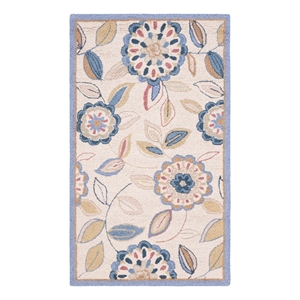 Safavieh Chelsea 2'-9&quot x 4'-9&quot Wool Hand Hooked Rug in Ivory / Blue
