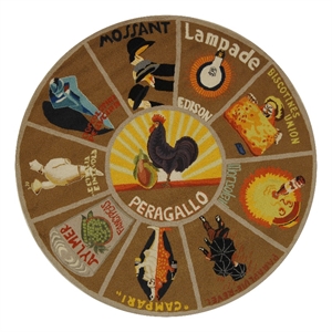 Safavieh Chelsea 5'-6&quot x 5'-6&quot Wool Hand Hooked Rug in Mocha