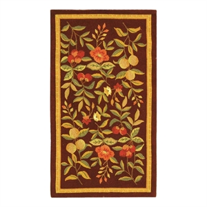 Safavieh Chelsea 2'-6&quot x 6'-0&quot Wool Hand Hooked Rug in Burgundy