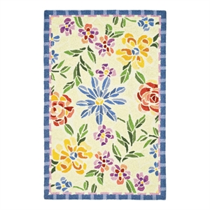 Safavieh Chelsea 1'-8&quot x 2'-6&quot Wool Hand Hooked Rug in Ivory