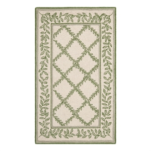 Safavieh Chelsea 2'-9&quot x 4'-9&quot Wool Hand Hooked Rug in Ivory / Green