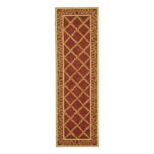 Safavieh Chelsea 2'-6&quot x 12'-0&quot Wool Hand Hooked Rug in Rust / Gold