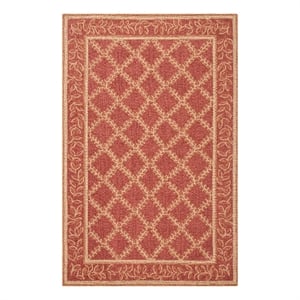 Safavieh Chelsea 5'-3&quot x 8'-3&quot Wool Hand Hooked Rug in Rust / Gold