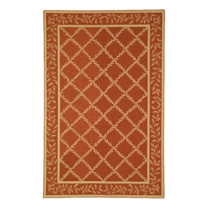 Safavieh Chelsea 8'-0&quot x 10'-0&quot Wool Hand Hooked Rug in Rust / Gold