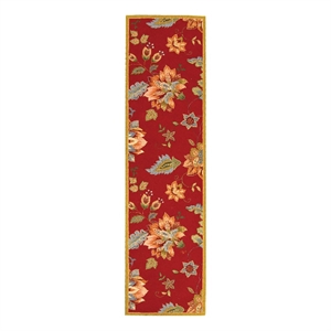 Safavieh Chelsea 2'-6&quot x 10'-0&quot Wool Hand Hooked Rug in Red