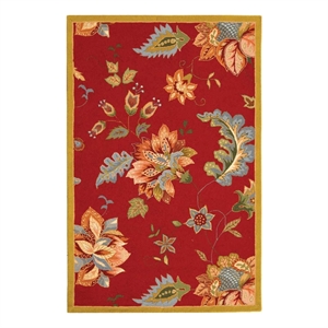 Safavieh Chelsea 2'-9&quot x 4'-9&quot Wool Hand Hooked Rug in Red