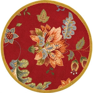Safavieh Chelsea 3'-0&quot x 3'-0&quot Wool Hand Hooked Rug in Red
