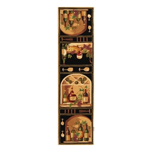 Safavieh Chelsea 2'-6&quot x 10'-0&quot Wool Hand Hooked Rug in Black / Multi-Color