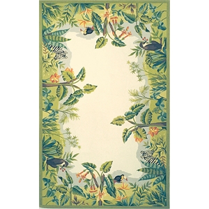 Safavieh Chelsea 2'-9&quot x 4'-9&quot Wool Hand Hooked Rug in Beige / Green