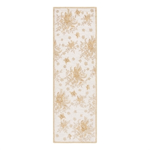 Safavieh Chelsea 2'-6&quot x 12'-0&quot Wool Hand Hooked Rug in Ivory / Gold