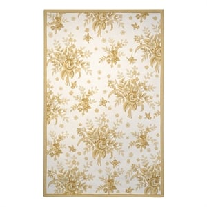 Safavieh Chelsea 4'-0&quot x 4'-0&quot Wool Hand Hooked Rug in Ivory / Gold